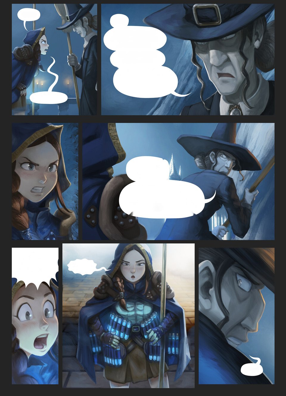 The same page with the writing wiped off and the art rebuilt