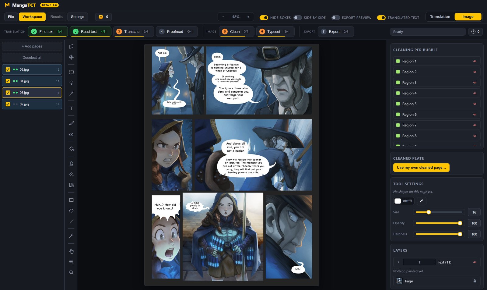 Workspace tab